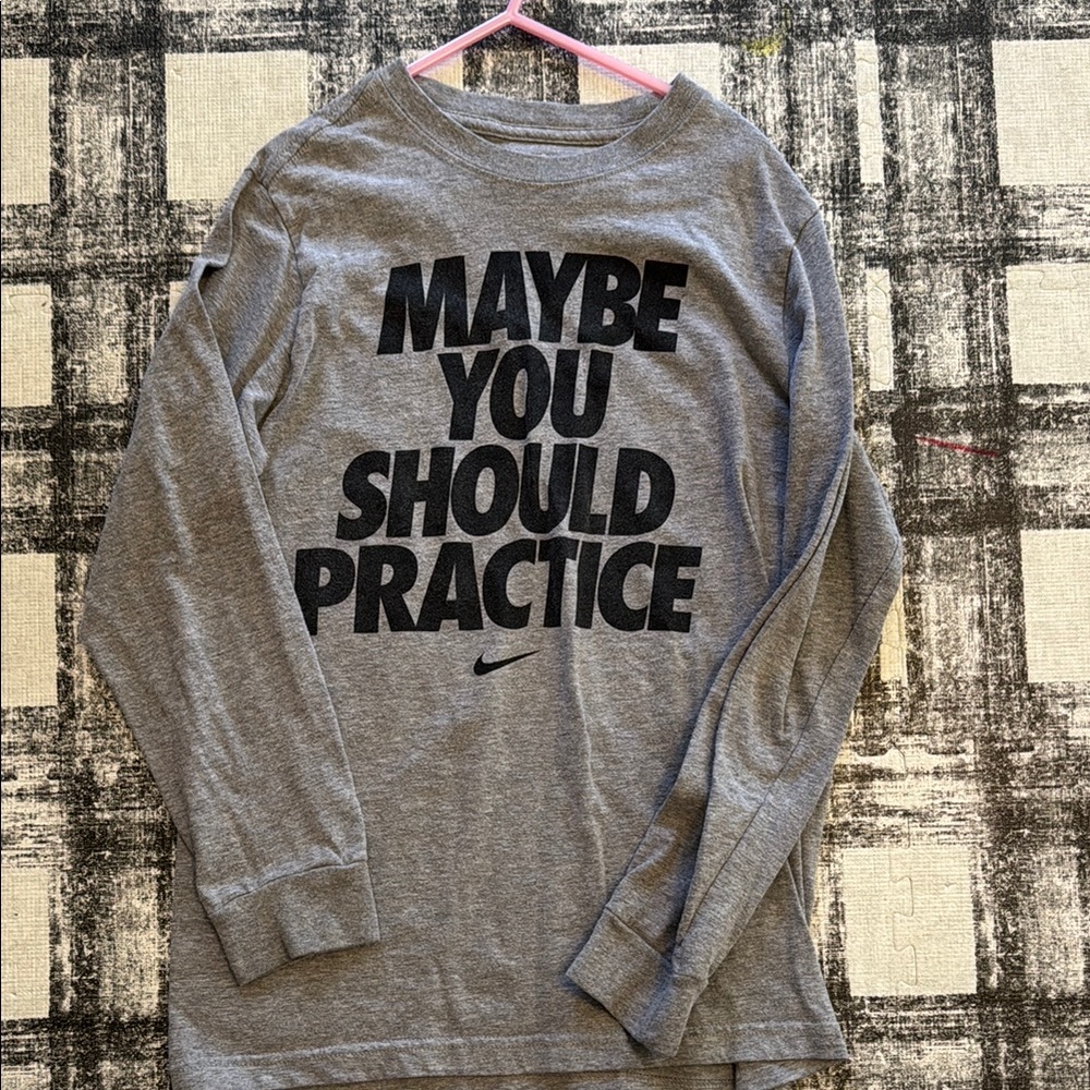 Nike Kids Gray Long Sleeve Tee